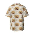 thumbnail image 2 of Xecao offers the Labrador Retriever Dog for Men's Casual Short-sleeved Shirt, a button-up collared shirt with a pocket, perfect for beach vacations and yacht travel in the Medium size., 2 of 7