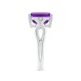 thumbnail image 3 of ANGARA Natural 2.9 Ct. Amethyst with Diamond Classic Ring in 14K White Gold for Women (Ring Size: 10.5), 3 of 9