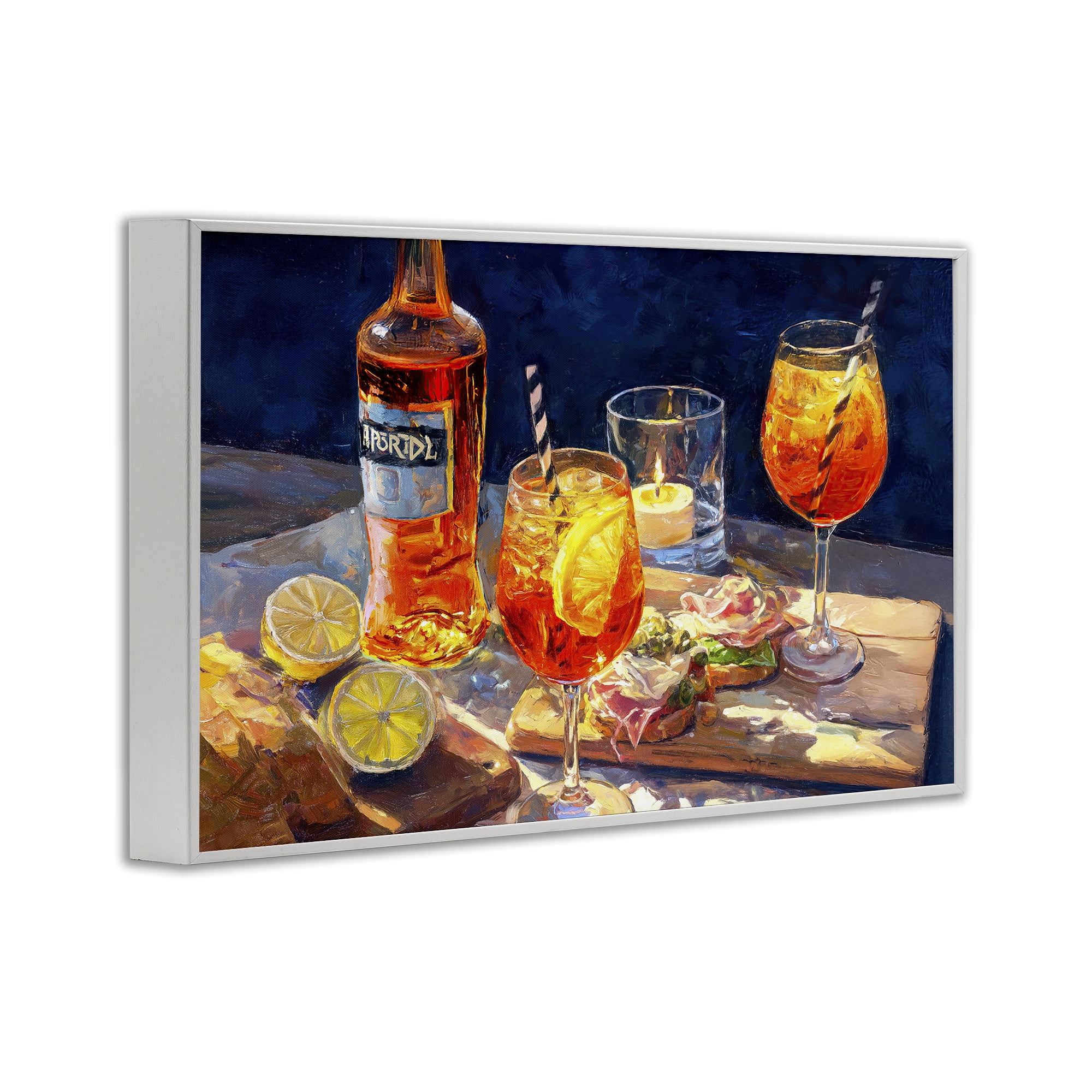 Sprits Table Still Life White Framed Giclee Art, design by Ziwei Li
