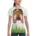 thumbnail image 4 of Fuzoiu Brown Bunny Print Boys' Casual T-Shirt,Crewneck Undershirts,Boys Athletic Shirt,Short Sleeve T-Shirts for Outdoor Play, 4 of 7