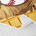 thumbnail image 5 of Erosebridal Light Blue & Pink Dripping Waffle Baseball Sundae & Glove Graphic Quilt King,Sweet Graphic King Coverlet Set for Boys Girls, 5 of 7