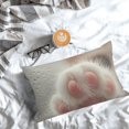 thumbnail image 3 of Salouo Raindrop Kitten Paw Pattern Pillow Cases,1PC Pillow Covers with Envelope Closure Decorative Pillow Case for Bed Couch,Pillows Not Included-16"x24", 3 of 6