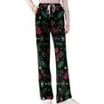thumbnail image 6 of Fabrcox Christmas Pajamas Bottoms for Women Loose Fit Christmas Snowman Printed Drawstring Lightweight Women Loungewear Army Green XXXL, 6 of 6
