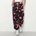 thumbnail image 2 of THDHVS Girls Wide Leg Pants,Pants for Girls,kids Halloween Print Sweatpants with Elastic Waist and Drawstring Pockets Spooky Themed or Holiday Comfortable Trousers Pink 9-10 Years, 2 of 6