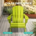 thumbnail image 4 of JUSTLET Folding Adirondack Chair set of 2, All-Weather Fire Pit Chairs, HDPE Adirondack Chairs with 2 Cup Holder, Outdoor Lawn Chair for Patio Garden, Apple Green, 4 of 9