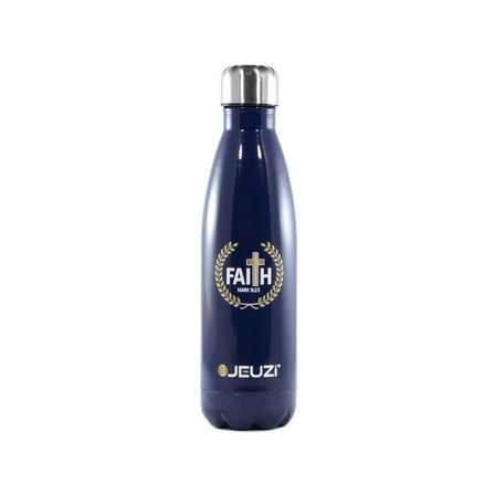 Water Bottle 17oz Insulated Stainless Steel BPA Free,  Alpha Navy JEUZi-NEW