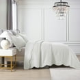 thumbnail image 5 of 3-Piece Elegantly Embroidered 100% Cotton Oversized Quilt Bedspread Set Wavy Edge TX, 5 of 7
