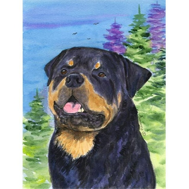 Carolines Treasures SS1026CHF Drapeau en Toile Rottweiler - Taille de la Maison- 28 x 40 Po