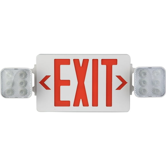 Ciata Panneau de Sortie à LED avec Lumières d'Urgence pour Sécurité Commerciale Ou Industrielle, Batterie de Secours de 90 Minutes, Montage au Plafond Ou au Mur, Éclairage Réglable, Résistant au Feu (Blanc)