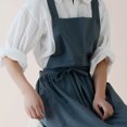 thumbnail image 5 of Tablier Imperméable en Coton et Lin, Tablier de Cuisine, Rose Fumé, 5 of 5