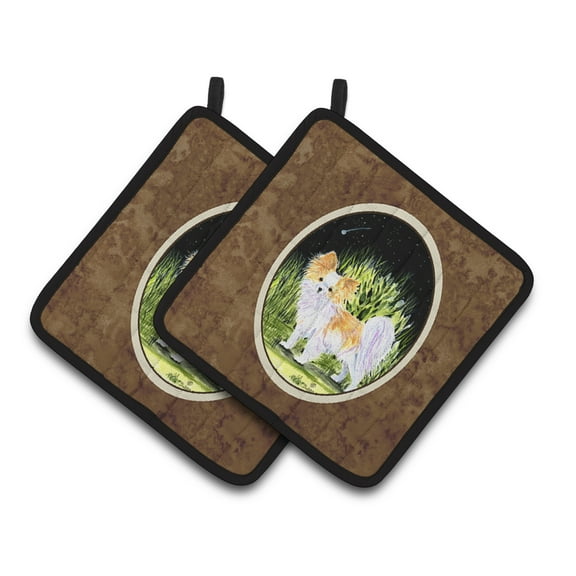 Carolines Treasures SS8516PTHD Starry Night Chihuahua Pair of Pot Holders, 7.5HX7.5W, multicolor