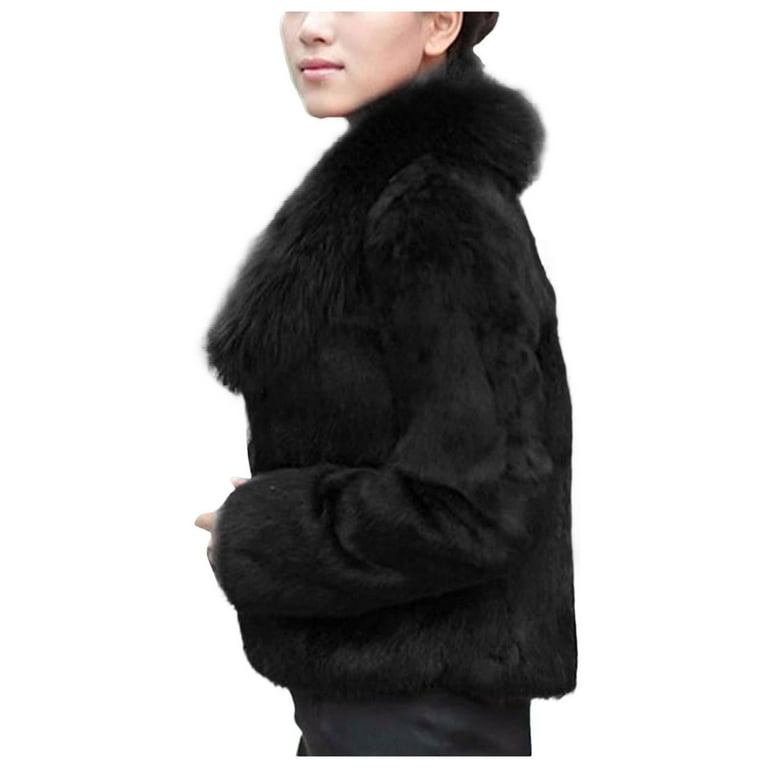 Mifelio Faux Fur Coat Womens Warm Coat Faux Sexy Long Sleeve Coat