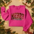 thumbnail image 5 of Christmas T-Shirts And Sweatshirts, Women'S Sweatshirts, Long-Sleeved Pullover Sweatshirts, Women'S Long-Sleeved Tops, Fashion Letter Print, Comfortable Wear,Hot Pink,S, 5 of 5