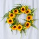 thumbnail image 2 of Guirnalda de flores redondas, coronas de puertas delanteras para eventos, telón de fondo, decoración para todas las estaciones del hogar flor de sol Zulema coronas de puerta, 2 of 8