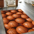 thumbnail image 4 of Area Rug for Living Room, Basketball Non-Slip Indoor Large Carpet for Bedroom/Dining Room, Sports Brown Basketball Washable Low-Profile Rectangle Floor Mat Runner Rugs - 3 x 5 Ft, 4 of 7