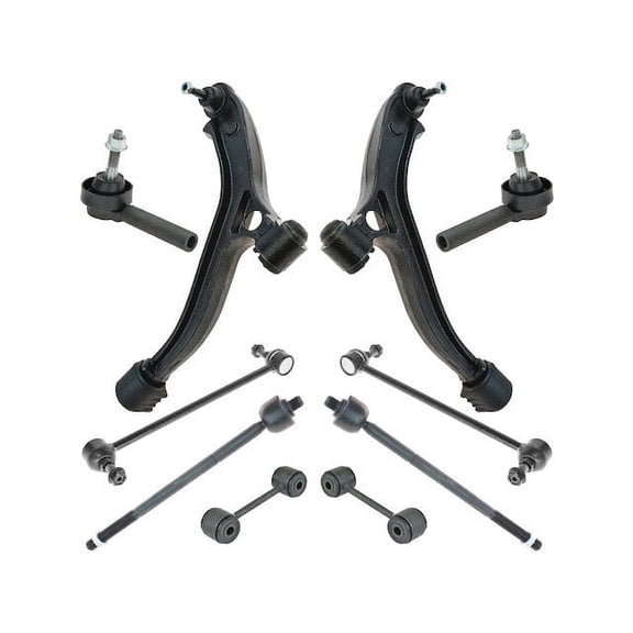 Front and Rear Control Arm Sway Bar Link Tie Rod Kit 10 Piece - Compatible with 2001 - 2004 Chrysler Town & Country 2002 2003