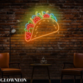Glowneon Mexican Tacos Food Shop Neon Sign, Tacos Restaurant Wall Art
