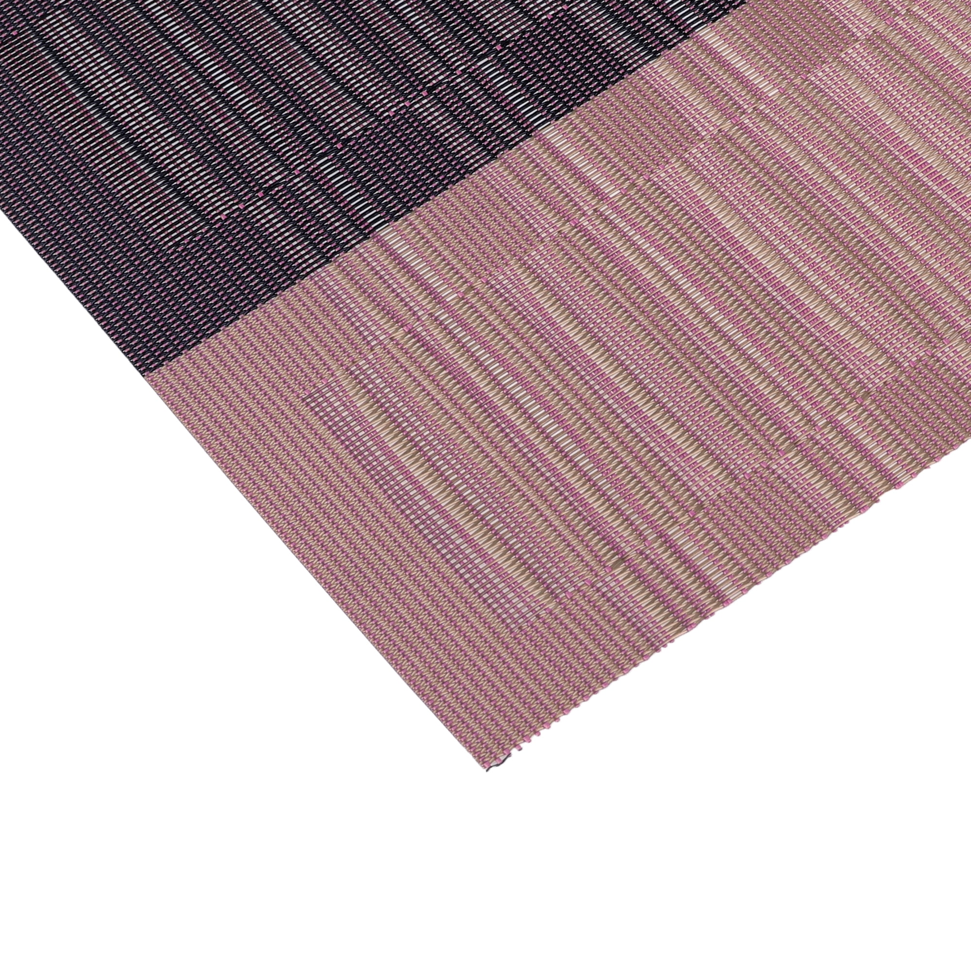 Unique Bargains Placemats Set of 6, Heat-Resistant Placemat, Polyvinyl Chloride Place Mats Red Black 18x12 inch