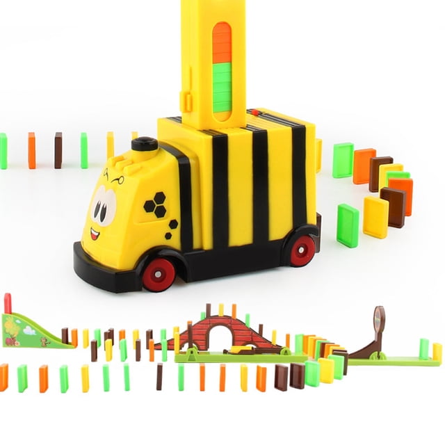 Kids Block Train Set Creative Electric Block Stacking Toy Automatic Train Toy