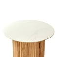 thumbnail image 4 of Solid Wood and Marble Top Side Table with Storage Modern Design Style Living Room, 4 of 9