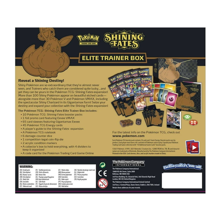 Pokemon TCG: Shining Fates Elite Trainer Box - Eevee VMAX Pokemon TCG: Shining Fates Elite Trainer Box - Eevee VMAX