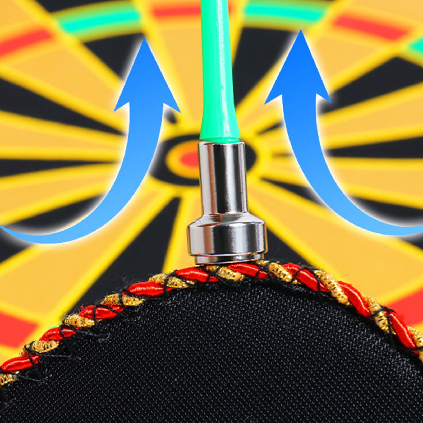 Dart Board, Double Sided Foldable Target Game with 4/6 Strong Darts, Indoor Outdoor Camping Party Activity, Easter Basket Stuffers Birthday Gift