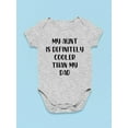 thumbnail image 3 of Smartprints Infants Graphic Bodysuit - My Aunt Is Cooler Than My Dad - Regular Fit 100% Cotton, 3 of 4