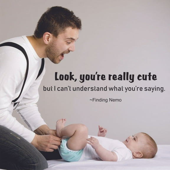 Look Your Really Cute But I Cant Understand What Your Saying Finding Nemo Cartoon Movie Quote Custom Wall Decal Vinyl Sticker 6 Inches X 20 Inches