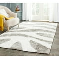thumbnail image 4 of SAFAVIEH Barcelona Calanthia Abstract Shag Area Rug, Ivory/Silver, 2'3" x 4', 4 of 4