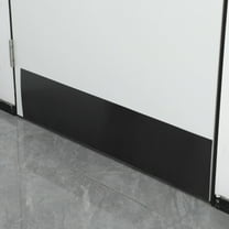 TABLZONE Black Stainless Steel Kick Plate for Front Door, Easy Install, 2Pcs