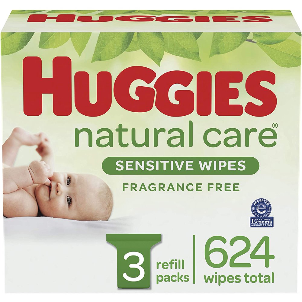Baby Wipes, Huggies Natural Care Sensitive Baby Diaper Wipes, Unscented