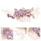 thumbnail image 3 of Moda Cabello Peine Cristales Tocado Aleación Rhinestone Accesorios para el cabello nupcial Decoración del cabello (Púrpura), 3 of 4