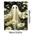 thumbnail image 5 of Coziro Spooky Bathtub Ghost Halloween Shower Curtain 72x72 Inch Dark Floral Gothic Botanical Polyester Waterproof Bathroom Decor Panel, Machine Washable, 5 of 10