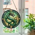 thumbnail image 5 of Pawberry Jörmungandr Window Hanging Stained Glass, Jörmungandr Suncatchers for Windows Stained Glass, Stained Glass Jörmungandr suncatcher, 5 of 7