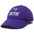 thumbnail image 4 of DALIX #1 Mom Hat Number One Mothers Day Gift Embroidered Baseball Cap in Purple, 4 of 6