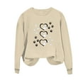 thumbnail image 2 of Womens Casual Crew Neck Sweatshirt Long Sleeve Oversized Sweatshirt Cute Pullover Tops, 2 of 4