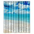thumbnail image 1 of ABPHQTO Hermoso océano mar azul mar nubes sol cortina de ducha impermeable cortina de ducha 160x180 cm, 1 of 2