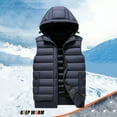 thumbnail image 7 of FNFYFH Mens Big and Tall Puffer Vest Hooded Sleeveless Quilted Jacket Zip Up Padded Coats Outerwear, 7 of 7