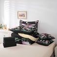 thumbnail image 6 of Feelyou Dragonfly Floral Bedding Comforter Set 7pcs, Boho Galaxy Stars King Bedding Sets, 6 of 8