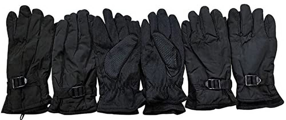 Yacht & Smith Winter Ski Gloves, Mens Womens Winter Gloves, Rubber Gripper Palm, Buckle Strap, Bulk