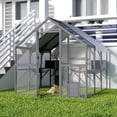 thumbnail image 4 of NARTRU 43ft2 Large Wooden Outdoor Cat House, Walk in Cat Catio Cage with Enter Door, 2 Cat Doors, Roof Cover, 4 of 10