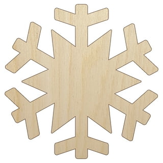 Unfinished Wood Simple Snowflake Shape - Winter Decor - Craft