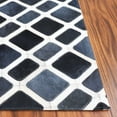 thumbnail image 4 of SAFAVIEH Studio Leather Tokora Geometric Area Rug, Black/Ivory, 5' x 8', 4 of 11