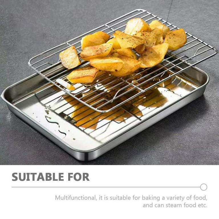 NUOLUX 1 Set of Household Baking Rack Camping Baking Pan Multi function Wire Rack Baking Accessory
