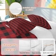thumbnail image 2 of 3 Piece Rustic Checkered Duvet Cover Set Twin Size, Microfiber Comforter/Quilt Cover with Corner Ties and 2 Pillowcases, Black Red Buffalo Plaid All Season Soft Bedding with Zipper Closure, 2 of 8