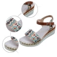 thumbnail image 4 of MKLEKYY Sandalias Flexi para Mujer, Con Punta Redonda, Hebilla, Correa, Verano, Tacón Bajo, Suela Gruesa, Cuñas, 4 of 4
