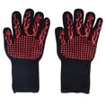 thumbnail image 1 of Guantes resistentes al calor de 800 ℃, lavables, con aislamiento, ignífugos, para asar a la parrilla al aire libre, 1 of 15