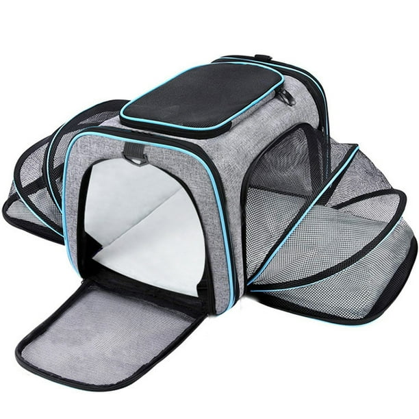 Bolsa de transporte para mascotas con alfombrilla para mascotas, bolsa de transporte para perros, bolsa de transporte para gatos, mochila plegable para mascotas, mochila grande para gatos, mochila