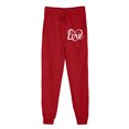 thumbnail image 2 of Travel Pants Fleece Sweat Pants for Womens Straight Legs Winter Sweatpants Ndbuld Women Casual Trousers And Trousers Plus Velvet Running Fitness Sports Pants Red 2XL, 2 of 6