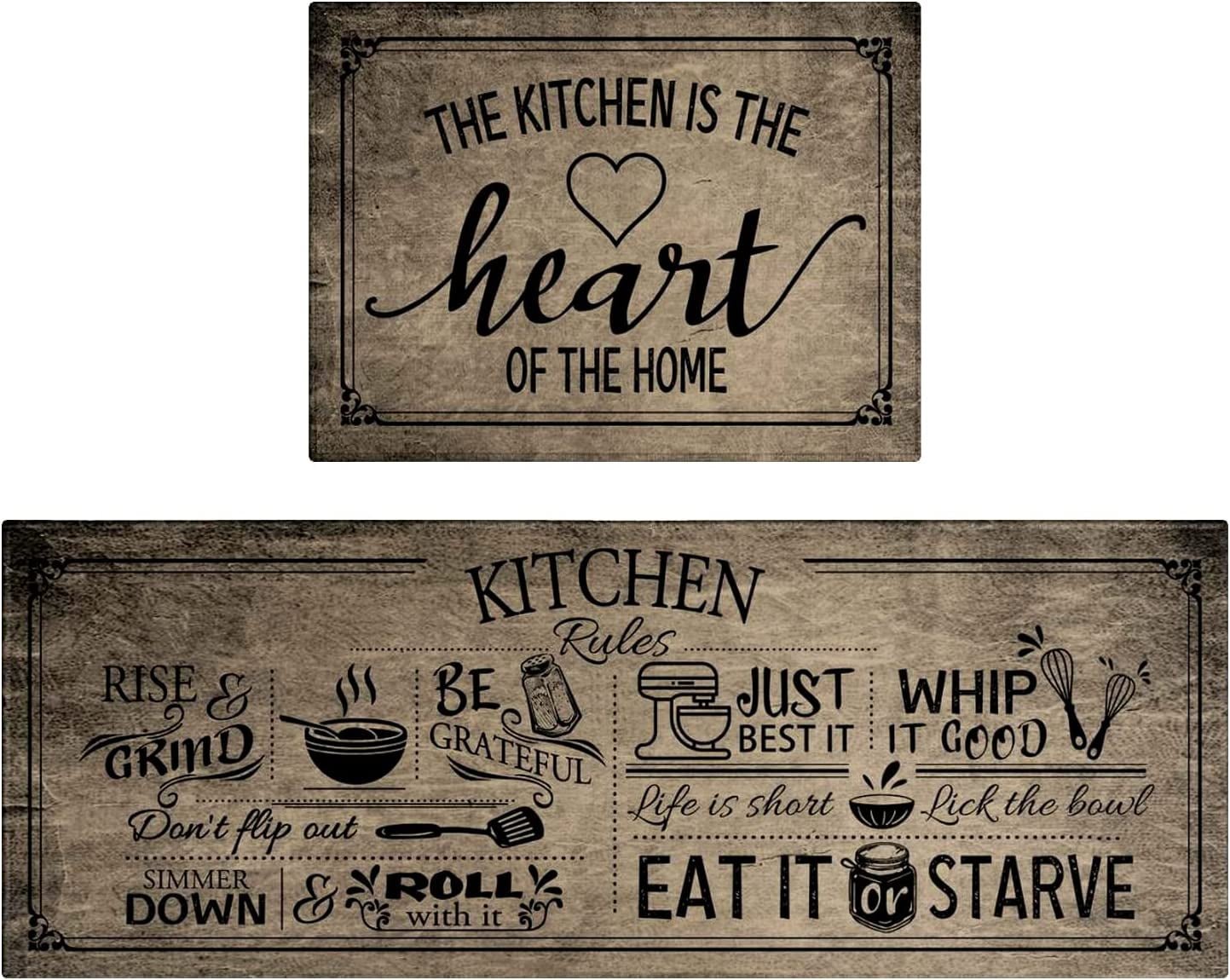 Farmhouse Kitchen Rugs with Words Farmhouse Kitchen Mats for floor 2